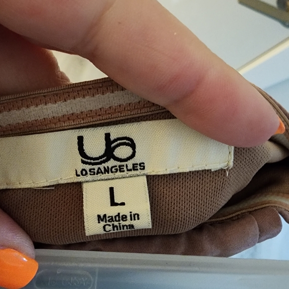 Light Brown Ya Los Angeles Dress size L - Picture 3 of 3